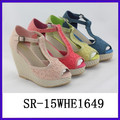 2015 fashion rubber wedge sandals open toe wedge sandals wedge sandals